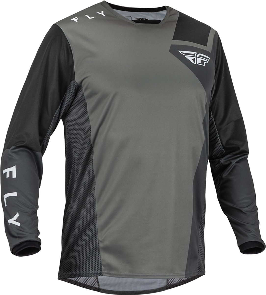 Fly Racing MX Jersey Kinetic Jet Grey Dark Grey Black - Maat M - Jas