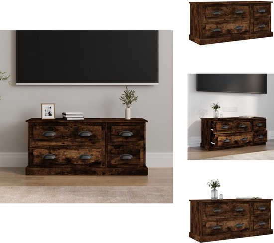 Tv-meubel 240x35x41 cm bewerkt hout gerookt