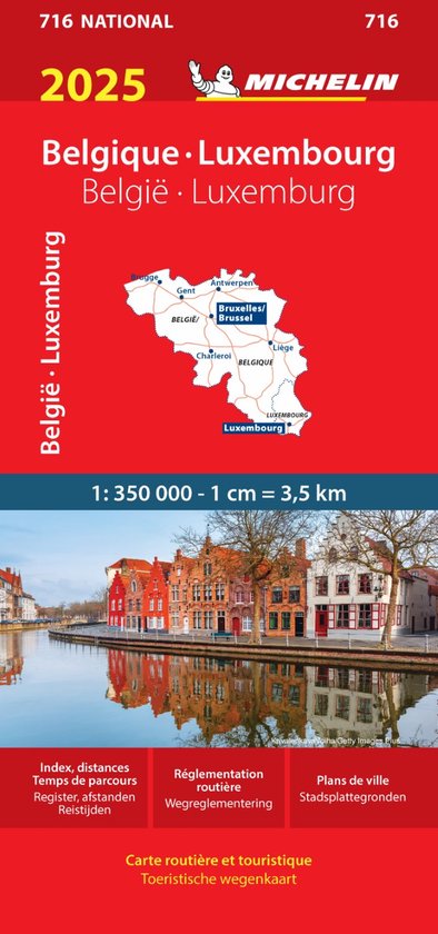 Nationale kaarten Michelin - Michelin 716 België / Luxemburg