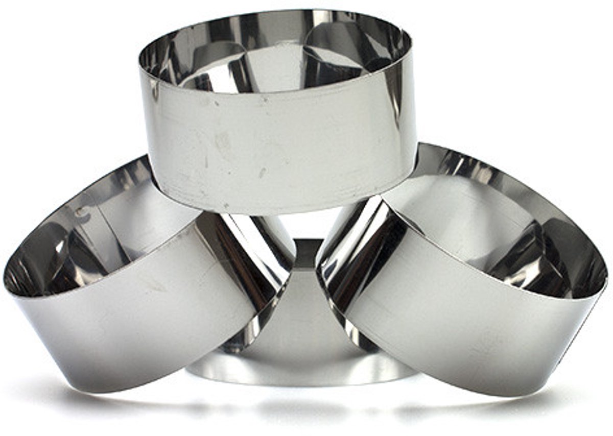 Taartring 7.5 x 4.5 cm set/4
