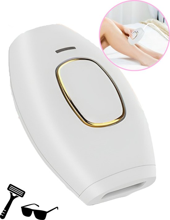 GoGoldPro® – IPL – Ontharingsapparaat – Lichtontharing – IPL ontharing – Wit, Zwart & Roze – 999.999 Flitsen + Gratis Zonnebril & Scheermes