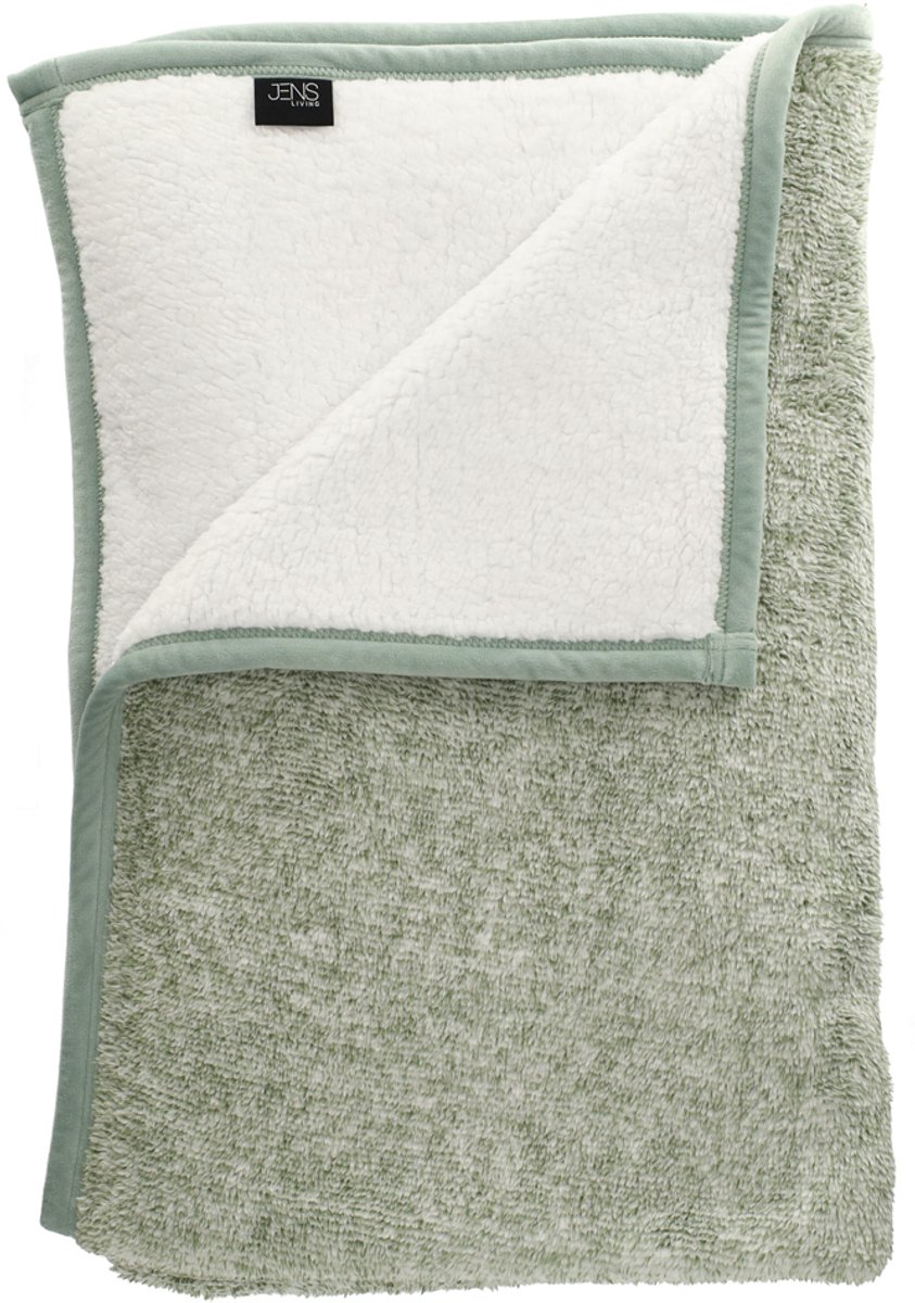JENS Living Sherpa Plaid - Dekens - Groen