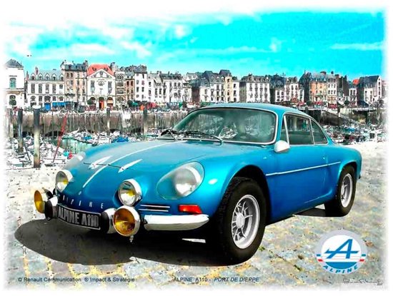 Metaal Bord 15 x 20 cm Alpine A110 Dieppes R