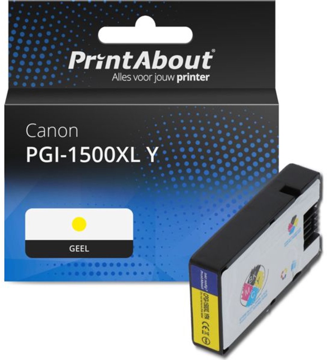 PrintAbout Huismerk Canon PGI-1500XL Y Inktcartridge Geel Hoge capaciteit