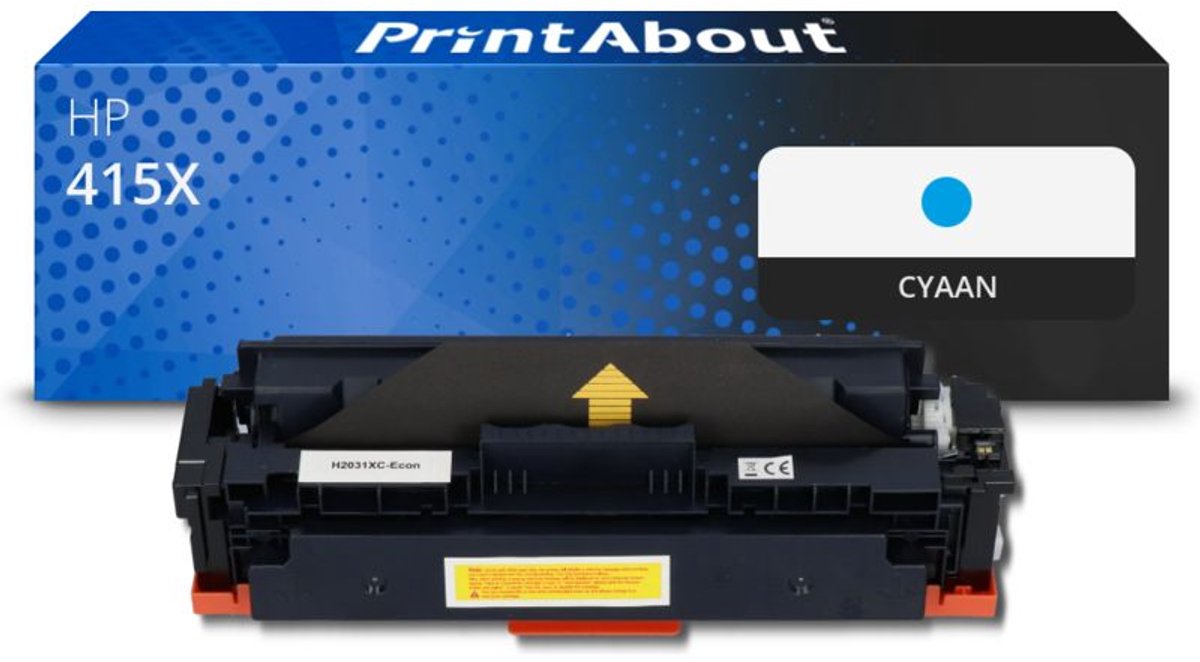 PrintAbout Huismerk HP 415X (W2031X) Toner Cyaan Hoge capaciteit