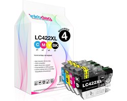 Inktdag inktcartridges multipack 4 stuks for lc422 brother inktpatronen,LC-422 inktcartridges, LC422XL voor Brother MFC-J5340DW MFC-J5345DW…