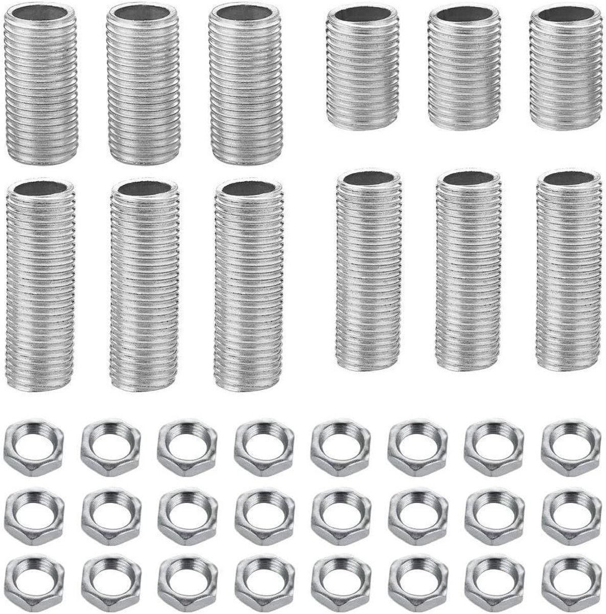 Lamp Pipe tepelset inclusief diverse lengtes - 36 stuks