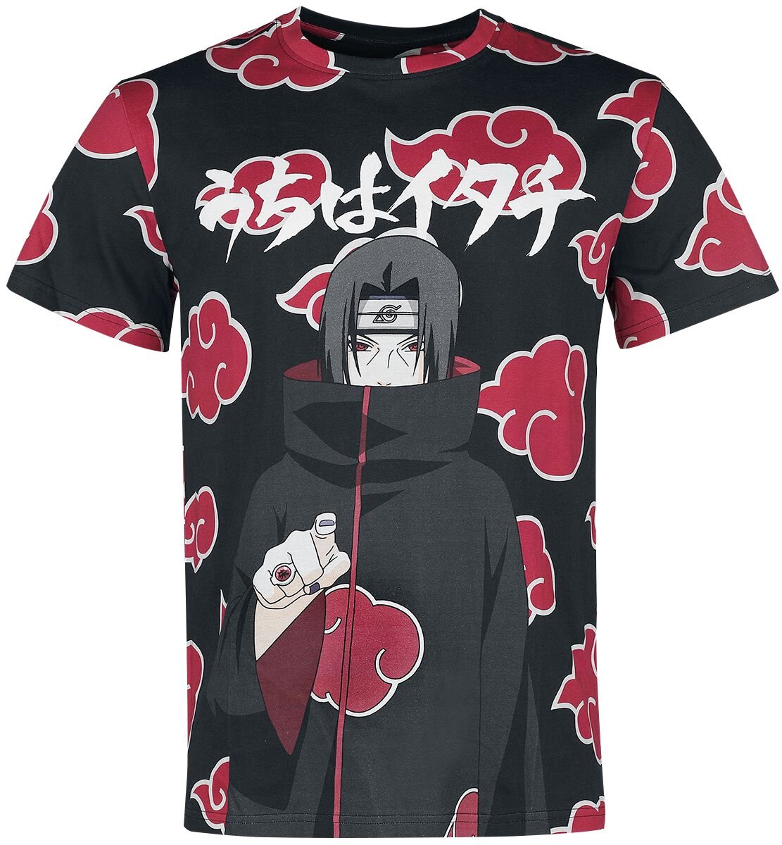 Naruto Shippuden - Itachi Clouds Heren T-shirt - meerkleurig - L
