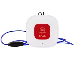 Alarmknop WiFi Vierkant - Alarmknop voor ouderen - Senioren alarm - Paniekknop - Personenalarmering - SOS - Hulp knop - Melding via Mobiel - Nederlandse handleiding - Geen abonnement