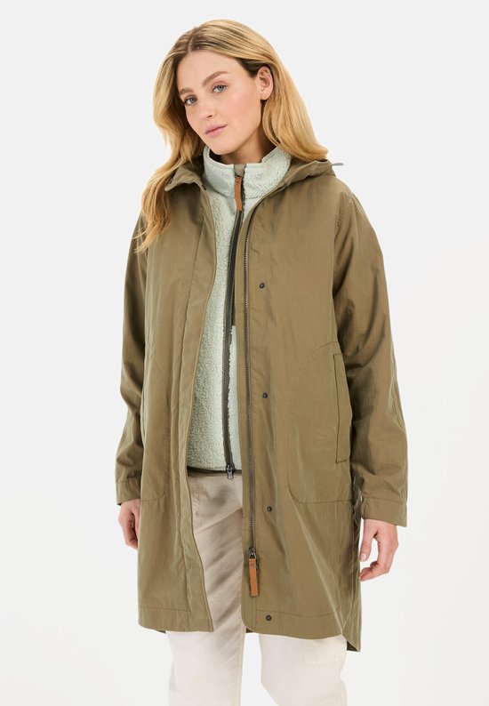 camel active Lange parka met verstelbare taille - Maat womenswear-38 - Khaki