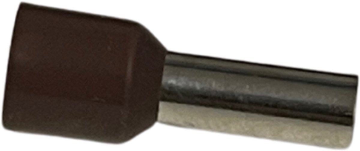 Adereindhuls geisoleerd 10mm² (bruin) 100 stuks