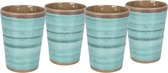 Tasse Bo-Camp - 100% Mélamine - Ø 8,5 cm - Aqua - 4 pièces