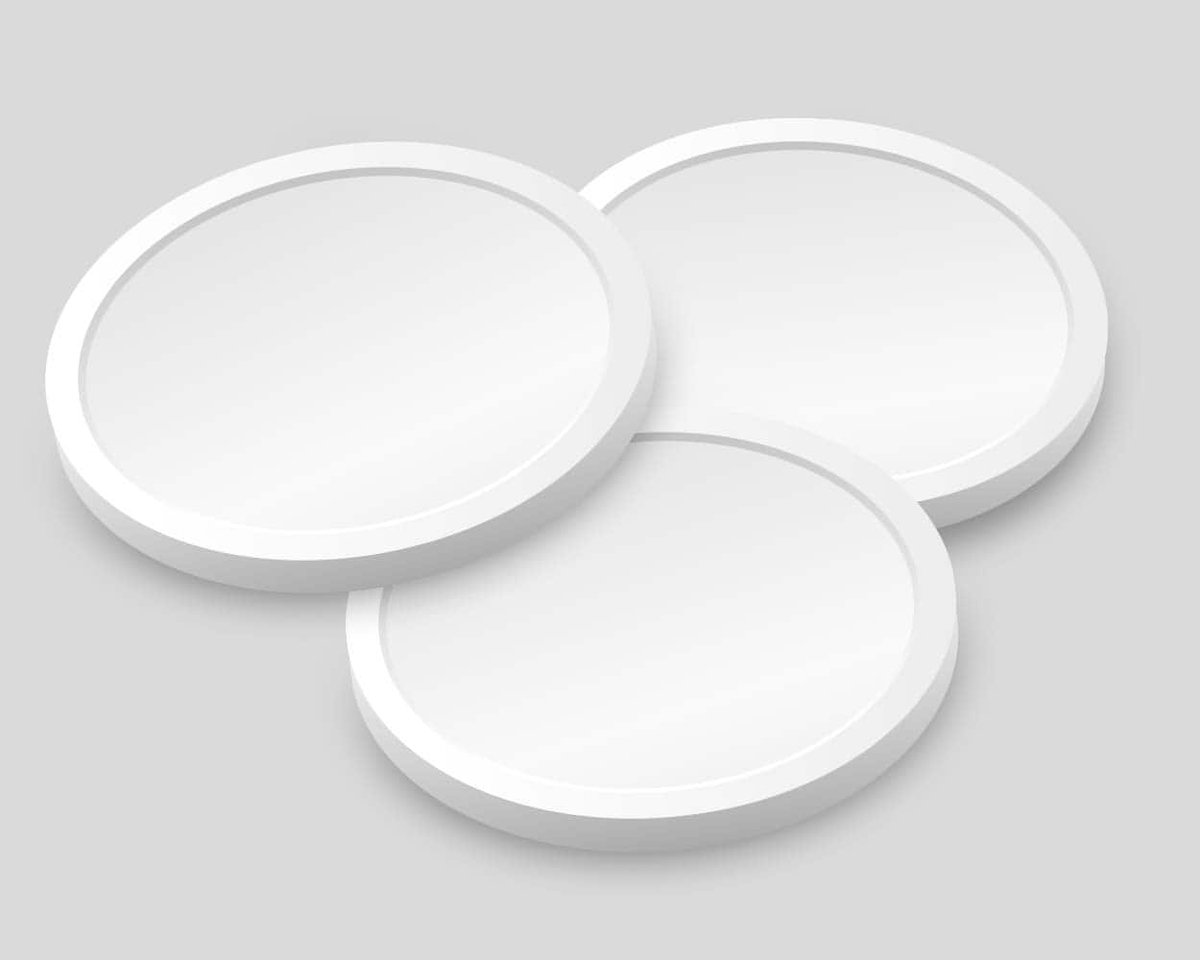 Blanco Consumptiemunten 29mm / Betaalmunten (per 250 stuks) - WIT
