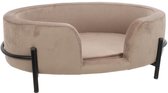 Hondenbank - Taupe - 64x41cm - Hondenbed - Katten - Hondensofa - Comfortabel - Stijlvol - Zacht