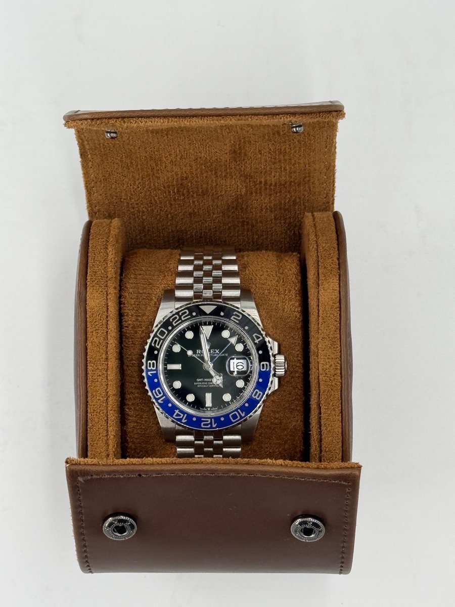 Pretty Goods® - Luxe Leren Horlogebox 1 stuk - Horloge Sieradendoos - Horloge Reisetui - Watch Roll - Het Perfecte Cadeau voor Hem of Haar - Bruin