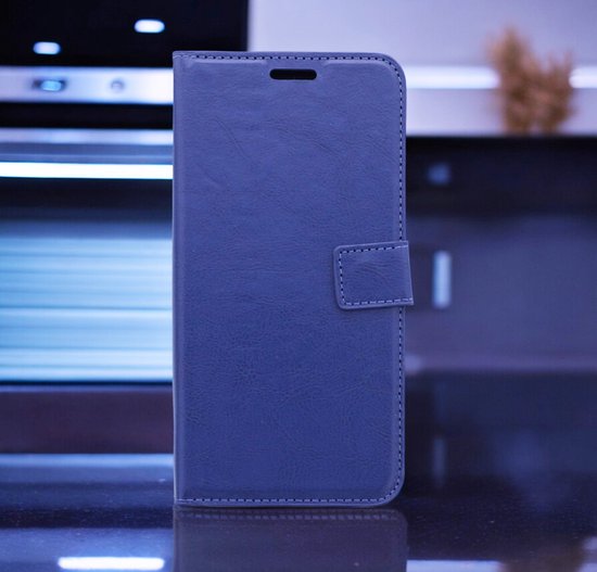 Étui portefeuille pour livre compatible avec : Samsung Galaxy S25 Plus - Bleu foncé