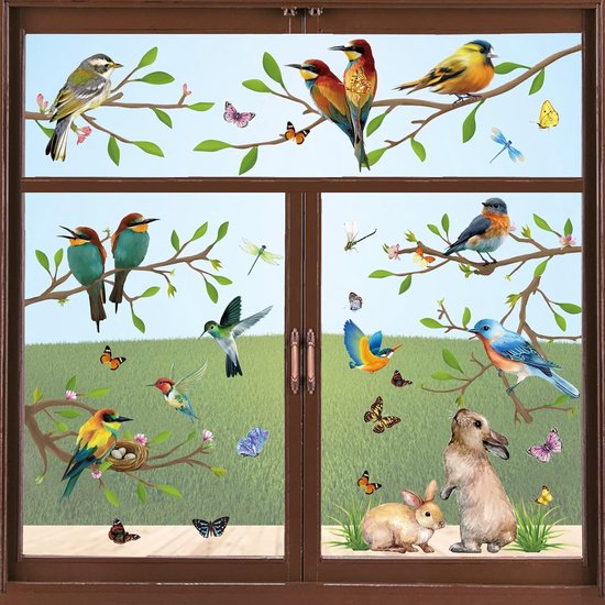 KALUROIL 20 PCS Voorkom botsingen met vogels en mensen met deze kleurrijke vlinder raamstickers - groot formaat decoraties voor je ramen KALUROIL 20 PCS Voorkom botsingen met vogels en mensen met deze kleurrijke vlinder raamstickers - groot formaat decoraties voor je ramen