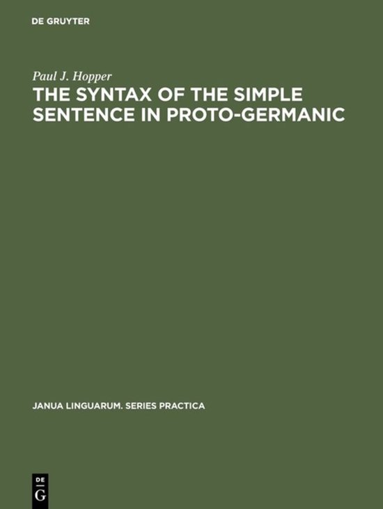 Janua Linguarum. Series Practica143-The Syntax of the Simple ... - cover