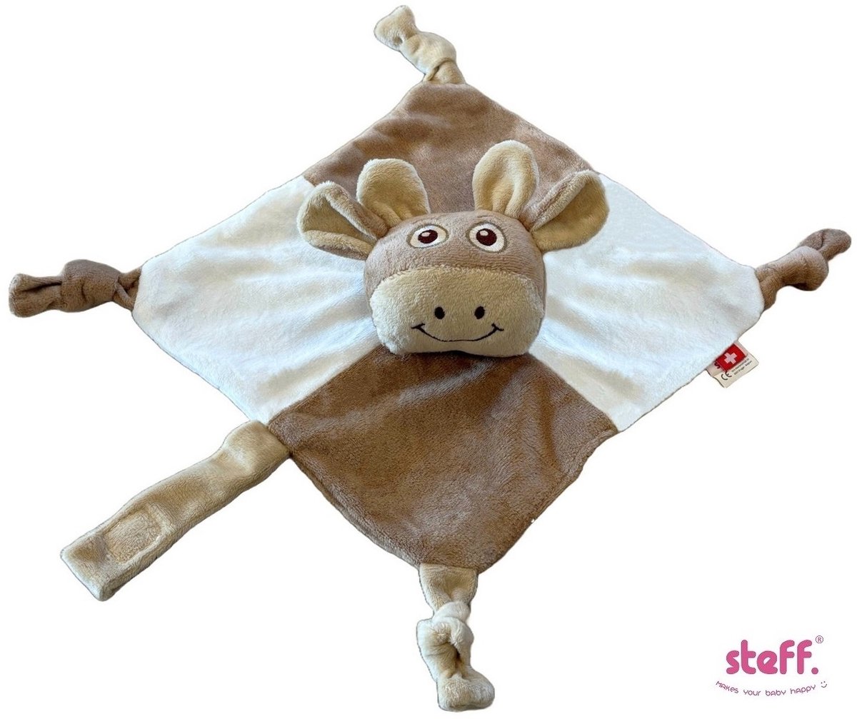 Stefano fashion - Swissy - koe - knuffeldoek 25x25 cm