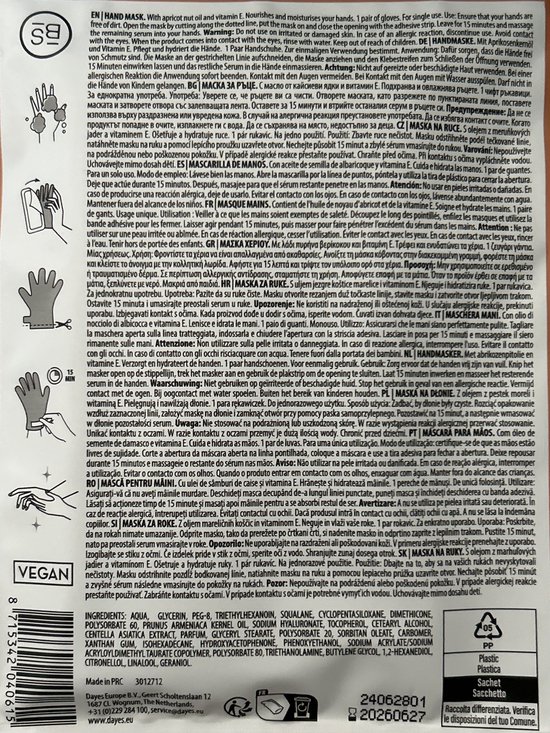 Hand masker - hand mask - moisturises - maak gloves | bol