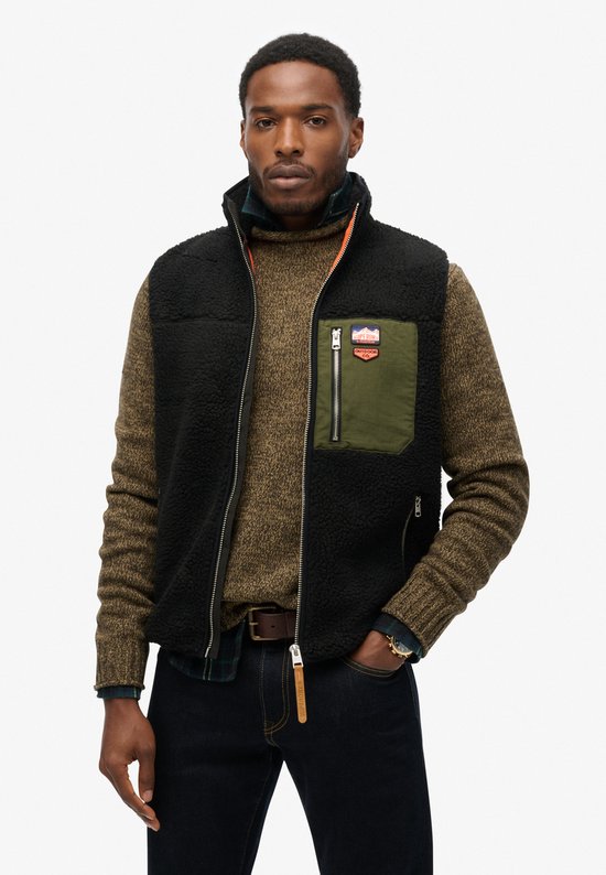 Superdry - Vintage retro fleece bodywarmer - Heren - Gilets