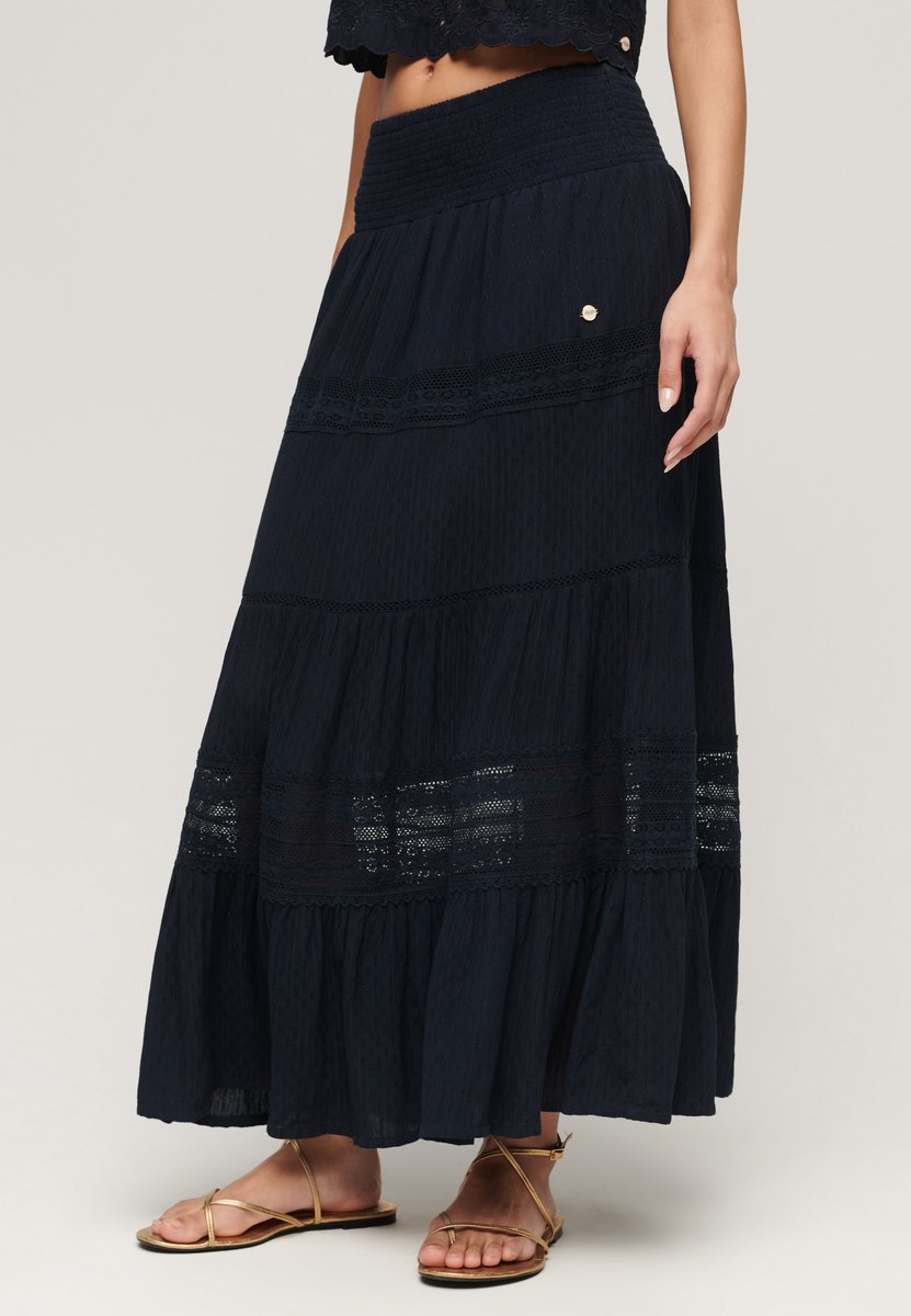 Superdry Ibiza maxirok Dames Rokken Marineblauw