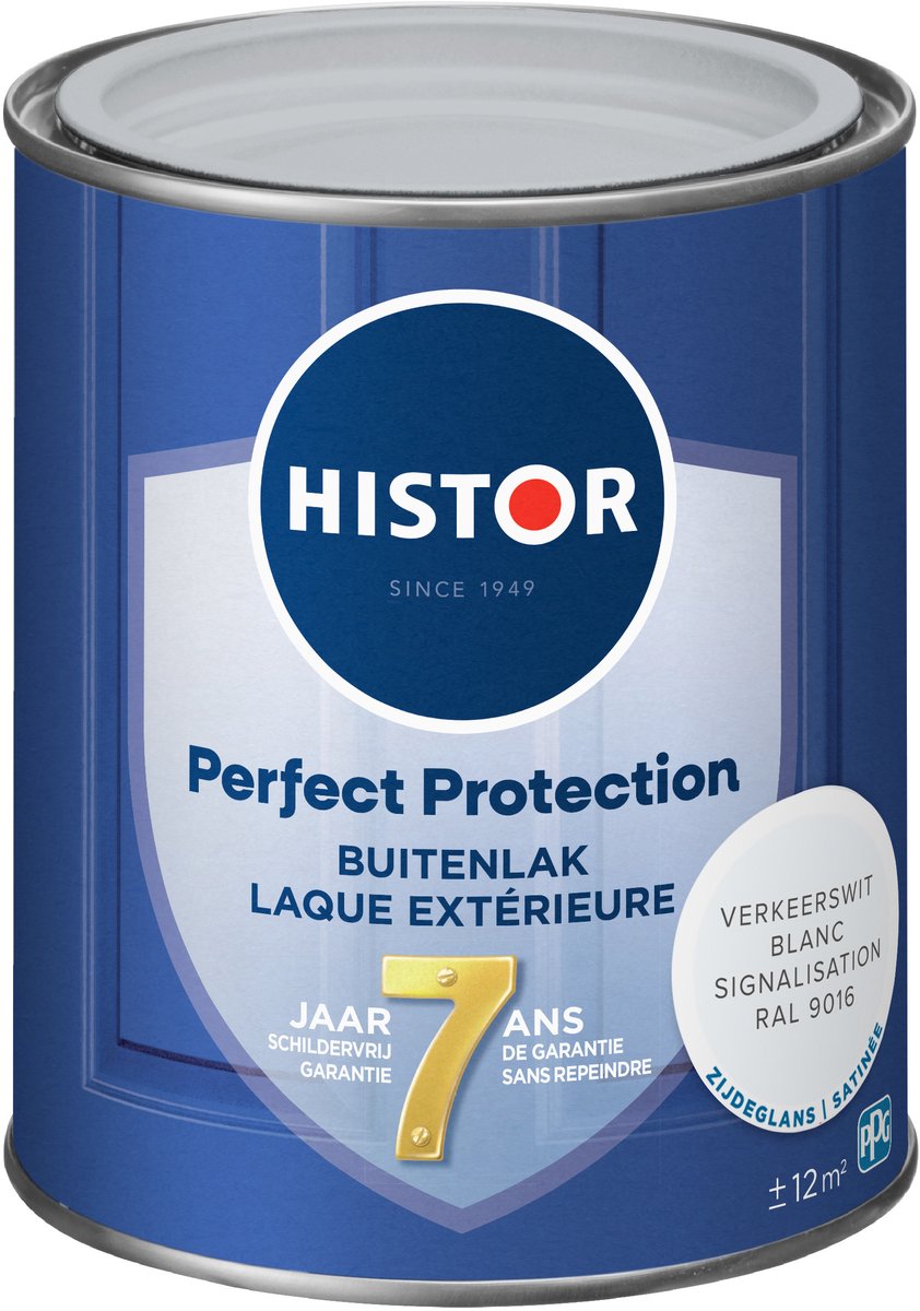 Histor Perfect Protection Buitenlak - Houtlak - Houtverf voor Buiten - Zijdeglans Verf voor Hout - Buitenverf - Verkeerswit RAL 9016 - 0.75 L – foto 4