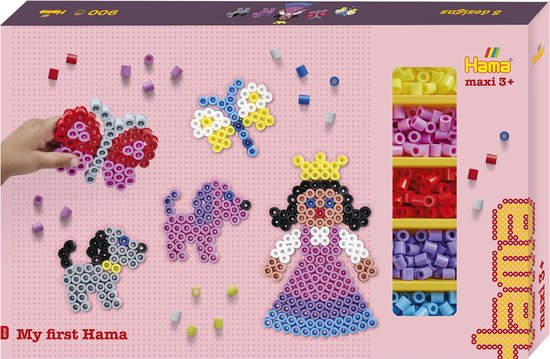 Ensemble de perles à repasser Hama Maxi Girls, 900 pièces.