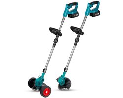 Betaalbare Goederen® elektrische grasmaaier - 2 accu's - grasmaaiers - grasmaaier accu - grasmaaier elektrisch - grastrimmer - tuin