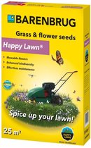 Barenbrug gras- en bloemenzaad 0,5kg tot 25 m2- Happy Lawn - Voor maaibare bloemen in je gazon! - Geschikt voor een oppervlakte tot 25m² - Droogte- en hittebestendig - Minder bemesten
