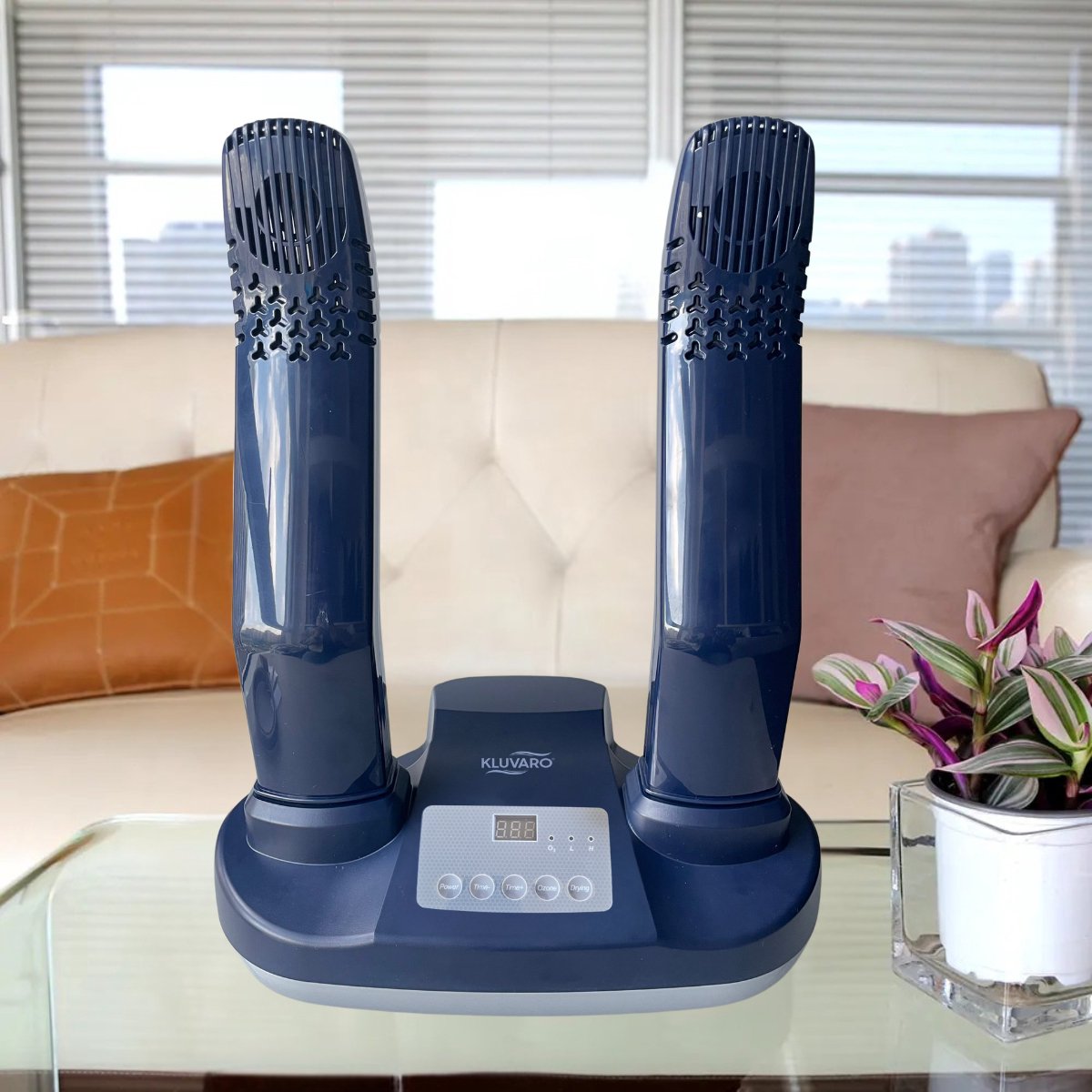 Elektrische schoenendroger, draagbare schoenendroger, 360° droging, met timer, opvouwbare schoenwarmer, elektrisch, antibacterieel met dubbele standaard voor schoenen, handschoenen, sokken