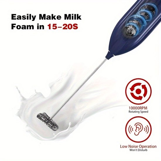Mini elektrische handmixer - Melkopschuimer - Proteïne shaker - Matcha mixer - Oplaadbaar - Koffie - Barista — afbeelding 4