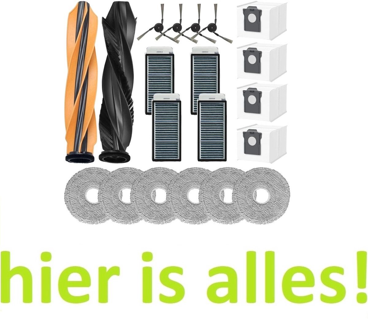 accessoires compatibel met Dreame X50 - X50 ULTRA - L50 PRO ULTRA - L40s PRO ULTRA- filters - moppen - borstels - zakken - Hoogwaardige vervanging