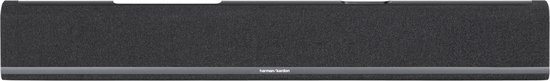 Zwarte Harman Kardon Enchant 900 soundbar met discreet Harman Kardon logo.