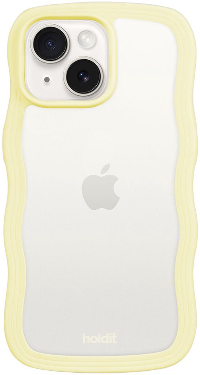 Holdit Wavy Case geschikt voor Apple iPhone 17e / 16e / 15 / 14 / 13 - Lemonade