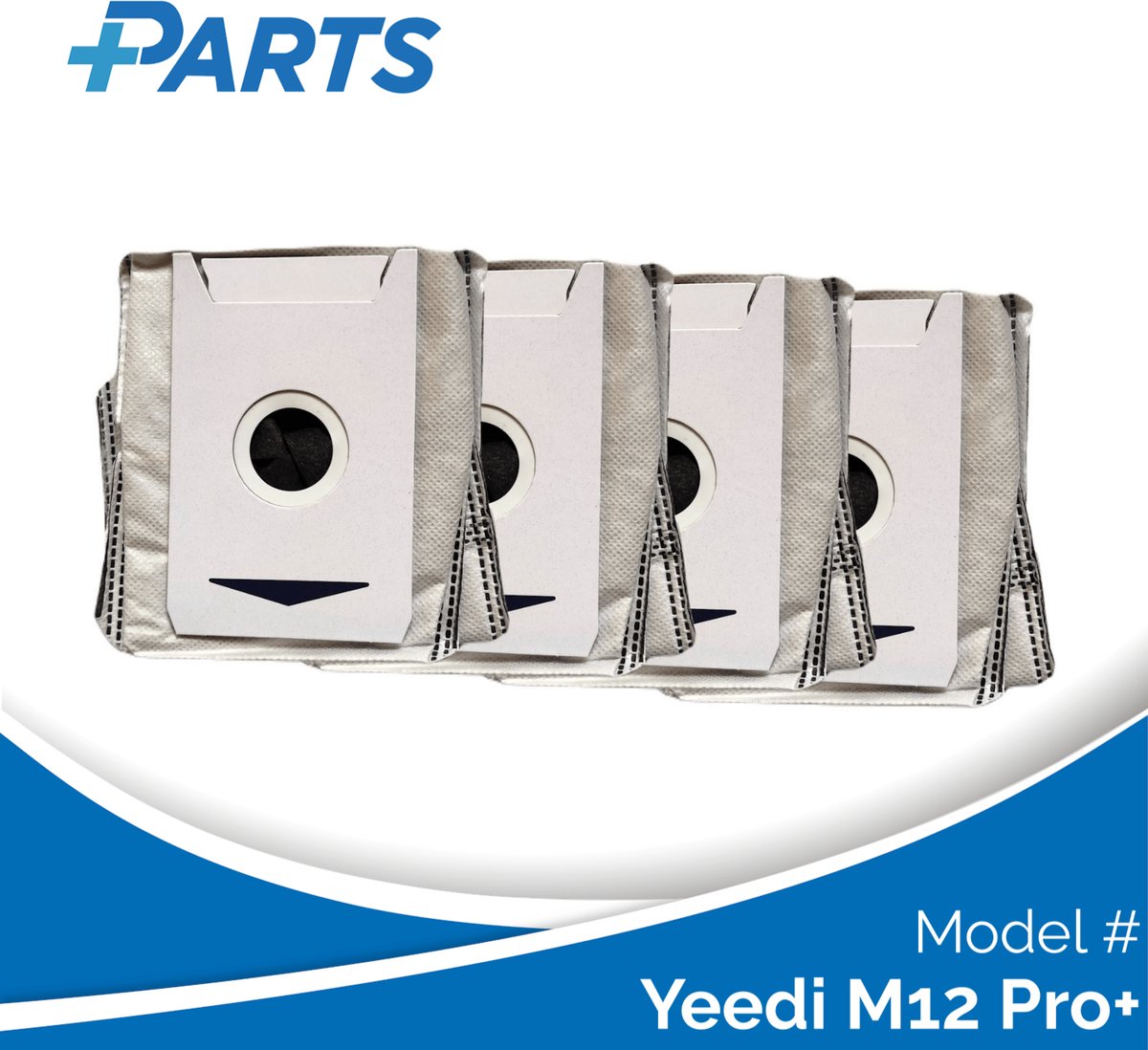 Yeedi M12 Pro+ Stofzakken (4 Stuks, Plus.Parts® alternatief voor DDB030031)