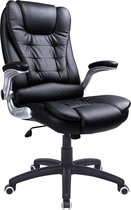 Luxe Bureaustoel op Wieltjes - Ergonomische Office Chair - Afstelbare Draaistoel - Zwart