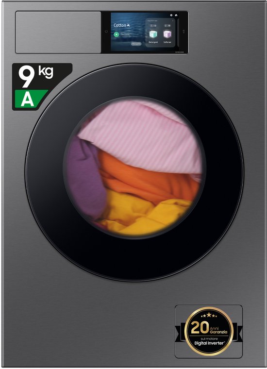 Samsung WF90F09C4SU3 wasmachine Voorbelading 9 kg 1400 RPM Zilver