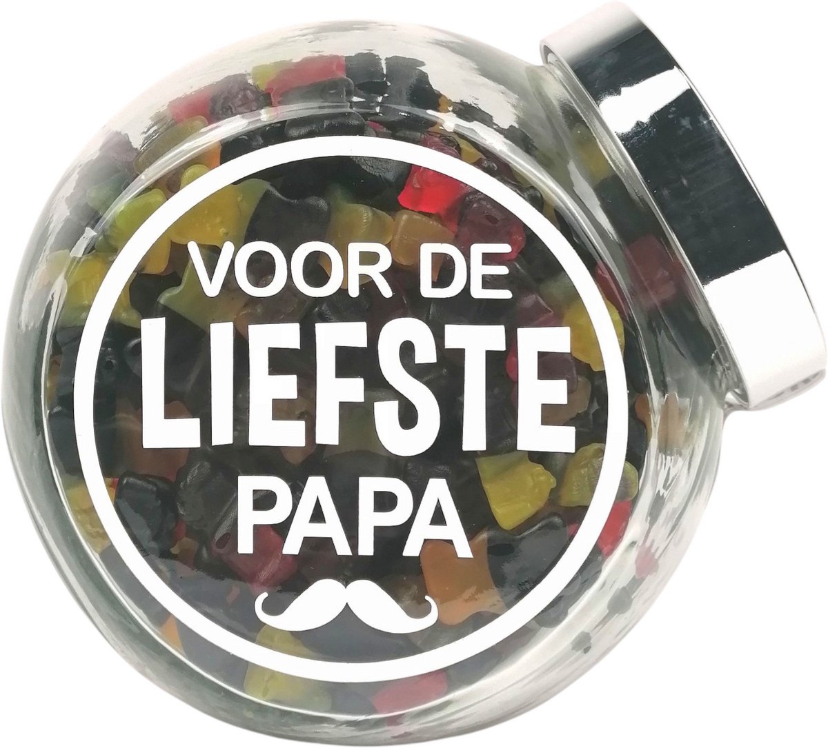 Snoeppot - Vaderdag cadeau, gevuld met drop winegum duo's- "voor de liefste papa"
