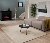 Tapis lavable Flycarpets Malaga - Beige - Tapis à poils ras - Salon - 120x170 cm