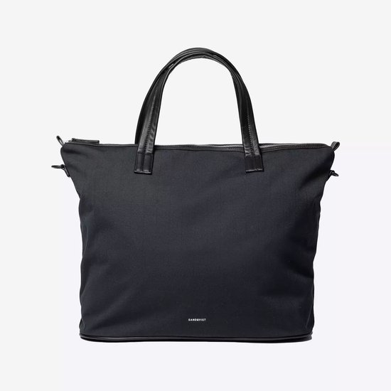 Sandqvist Everyday Weekender Tas Medium Black Schoudertas Zwart bol
