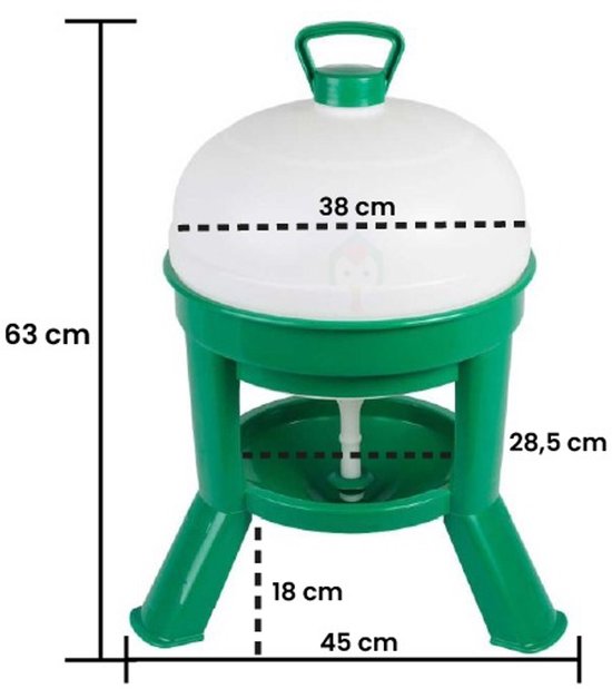 Abreuvoir à volaille 20 l, plastique
