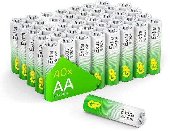Foto: Gp extra alkaline batterijen aa mignon penlite lr06 batterij 1 5v 40 stuks aa batterij nieuwe g tech technologie