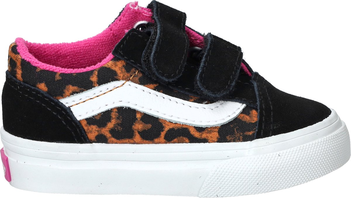 Vans Old Skool V zwart - bruin - wit - roze