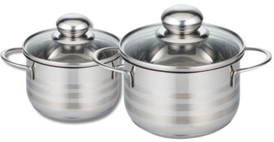 ELO 12916 steelpan zonder deksel 16 cm serie toermalijn, inductie, roestvrij staal gesatineerd, anti-slip kunststof handgreep, met literschaal en olie-doseersysteem