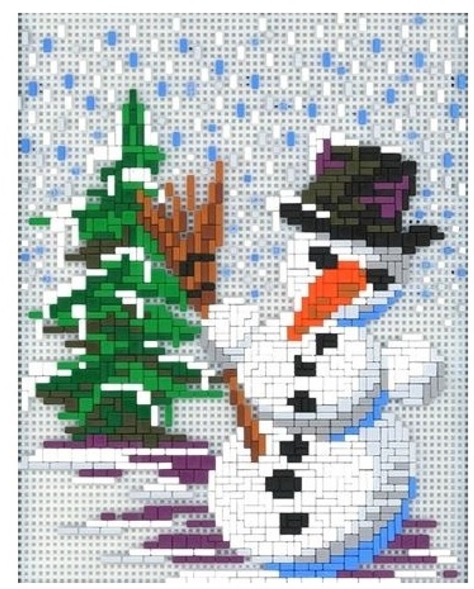 Stickit sneeuwpop, ca. 1.600-delig