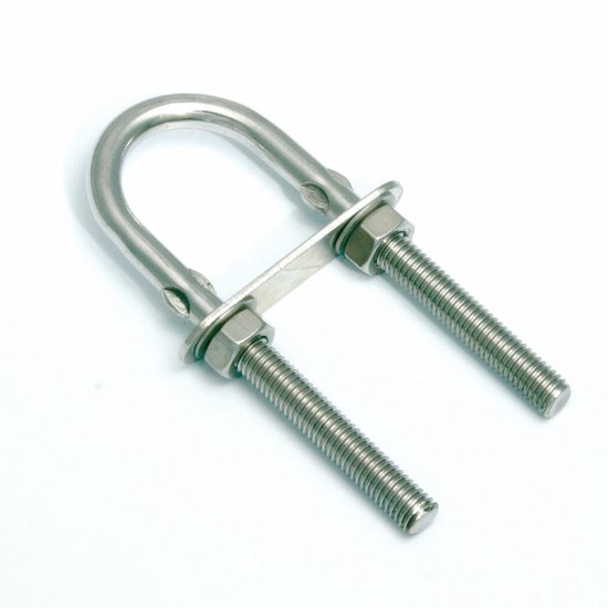 Étrier en U avec contre-plaque M8 x 100 mm en acier inoxydable 304