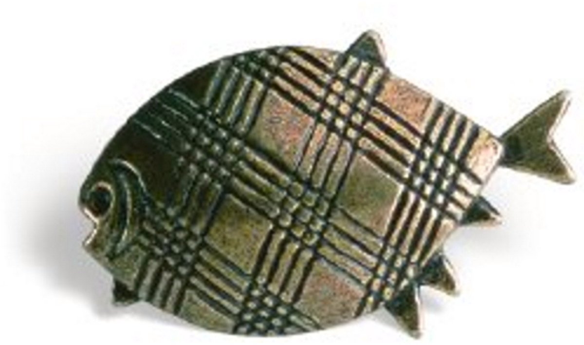 Siro - Meubelknop Vis Links 32 x 51 mm Zamac/Brons – Decoratieve Knop voor o.a. Meubels, Lades en Kastjes