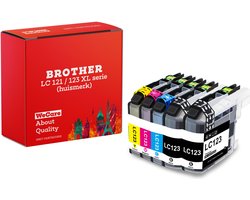 weCare 5-pack Geschikt voor Brother LC-123 XL inktcartridges DCP-J552DW DCP-J752DW DCP-J4110DW MFC-J4410DW MFC-J4610DW MFC-J470DW