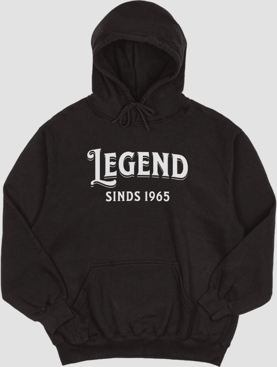 Legend Sinds 1965 Hoodie - Maat XL - Verjaardag en feest cadeau - Trui - Kado tip - 60 jaar cadeau - 60 jaar - 60 jaar - Hoodie - 1965 - Heren